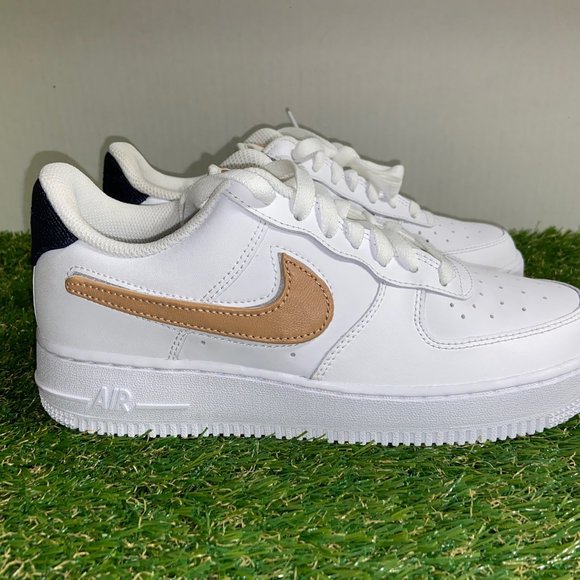 Nike Air Force 1 Low White 3D Removable Denim Swoosh CT2263-100 Men 6.5 Women 8 main image 6